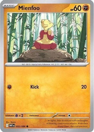 Mienfoo 052/086 - SV White Flare Reverse Holofoil
