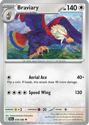 Braviary 078/086 - SV Black Bolt