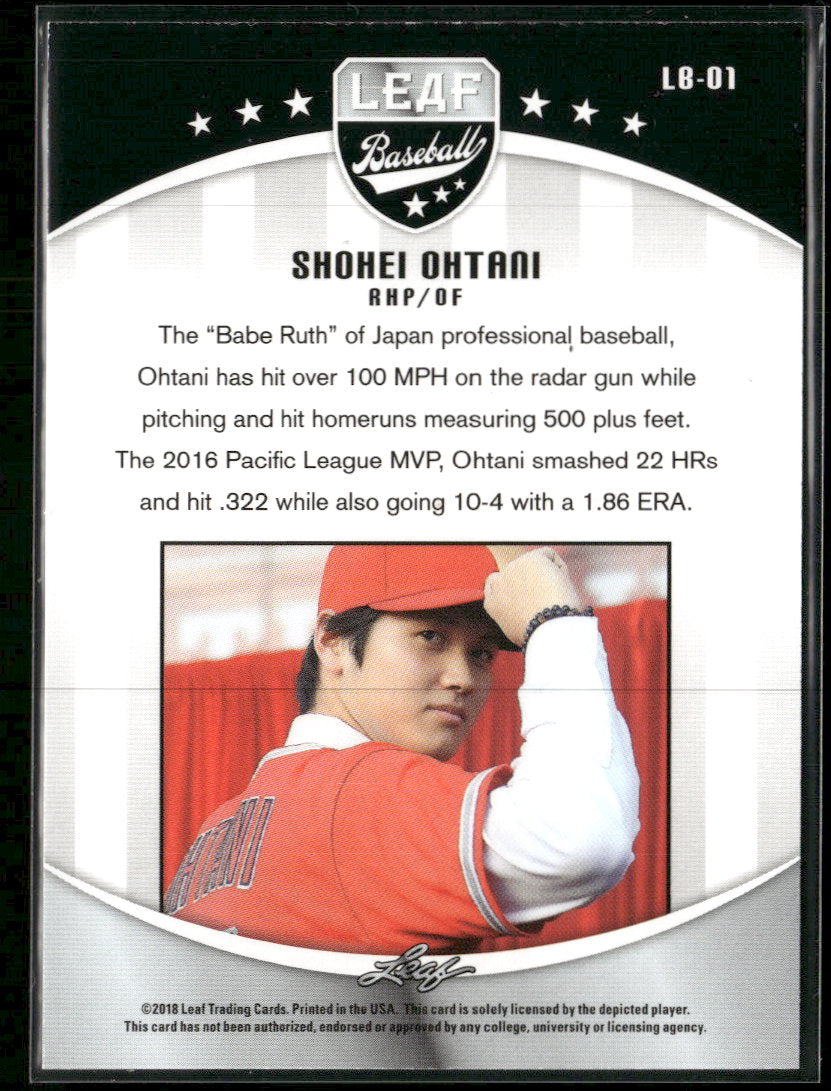 2018 Leaf Shohei Ohtani #LB-01