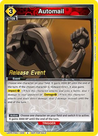 Automail (UEPR/FMA-1-029) - UE09BT FULLMETAL ALCHEMIST Release Event Cards