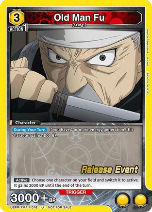 Old Man Fu (UEPR/FMA-1-018) - UE09BT FULLMETAL ALCHEMIST Release Event Cards