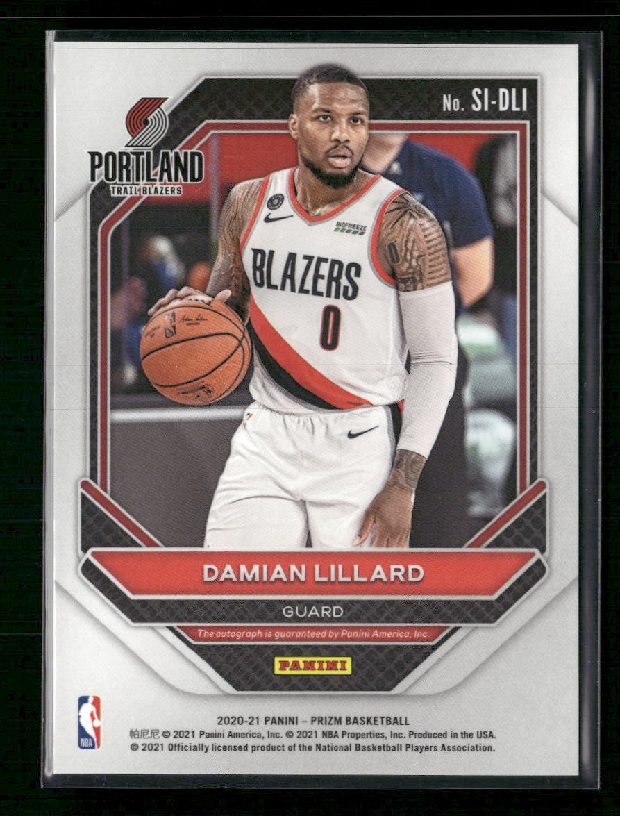 2020-21 Panini Prizm Signatures Damian Lillard Auto #SI-DLI