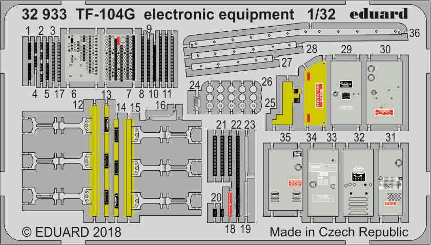 Eduard 32933 1/32 Aircraft- TF104G Electronic Equipment for ITA (Painted)