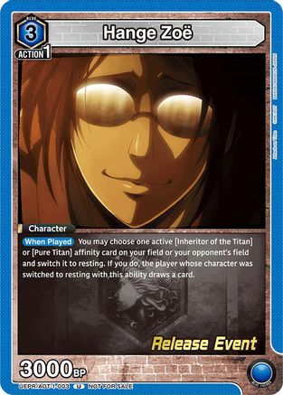 Hange Zoe (003) (UEPR/AOT-1-003) - UE10BT Attack on Titan Release Event Cards