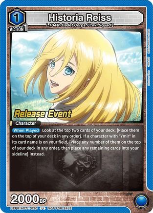 Historia Reiss (020) (UEPR/AOT-1-020) - UE10BT Attack on Titan Release Event Cards