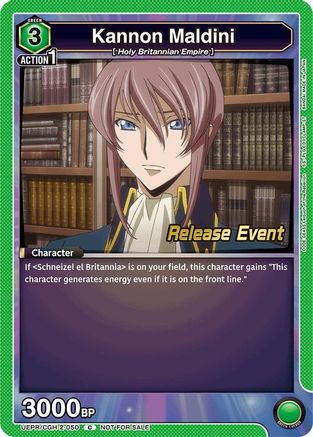 Kannon Maldini (UEX03BT/CGH-2-050) - UEX03BT CODE GEASS Lelouch of the Rebellion Vol2 Release Event Cards