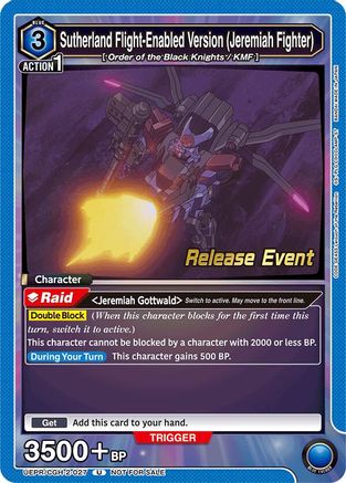Sutherland Flight-Enabled Version (Jeremiah Fighter) (UEPR/CGH-2-027) - UEX03BT CODE GEASS Lelouch of the Rebellion Vol2 Release Event Cards