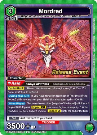 Mordred (UEPR/CGH-2-059) - UEX03BT CODE GEASS Lelouch of the Rebellion Vol2 Release Event Cards