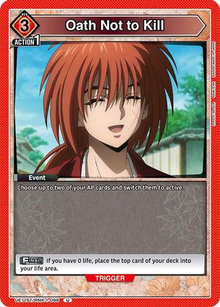 Oath Not to Kill (UE11ST/RNK-1-096) - UE11ST Rurouni Kenshin Starter Deck