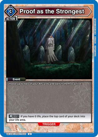 Proof as the Strongest (UE11BT/RNK-1-031) - UE11BT Rurouni Kenshin