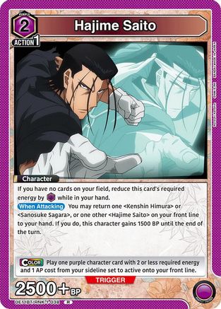 Hajime Saito (038) (UE11BT/RNK-1-038) - UE11BT Rurouni Kenshin Foil