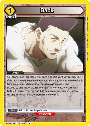 Back (UEX04BT/HTR-2-035) - UEX04BT HUNTER X HUNTER Vol2