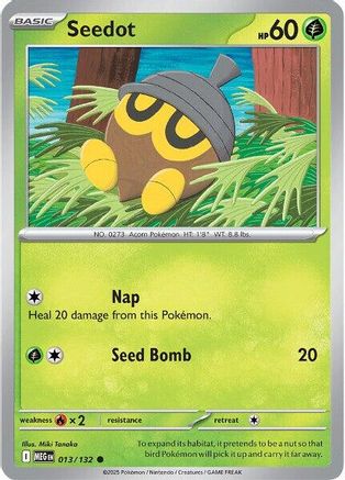 Seedot 013 - ME01 Mega Evolution Reverse Holofoil