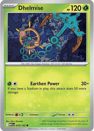 Dhelmise 018 - ME01 Mega Evolution Reverse Holofoil