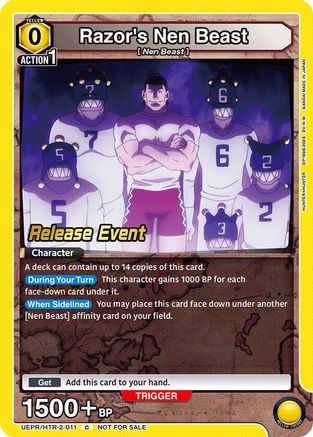 Razor's Nen Beast (UEPR/HTR-2-011) - UEX04BT HUNTER X HUNTER Vol2 Release Event Cards