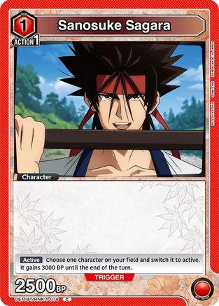 Sanosuke Sagara (074) (Box Topper Foil) (UE11BT/RNK-1-074) - UE11BT Rurouni Kenshin Foil
