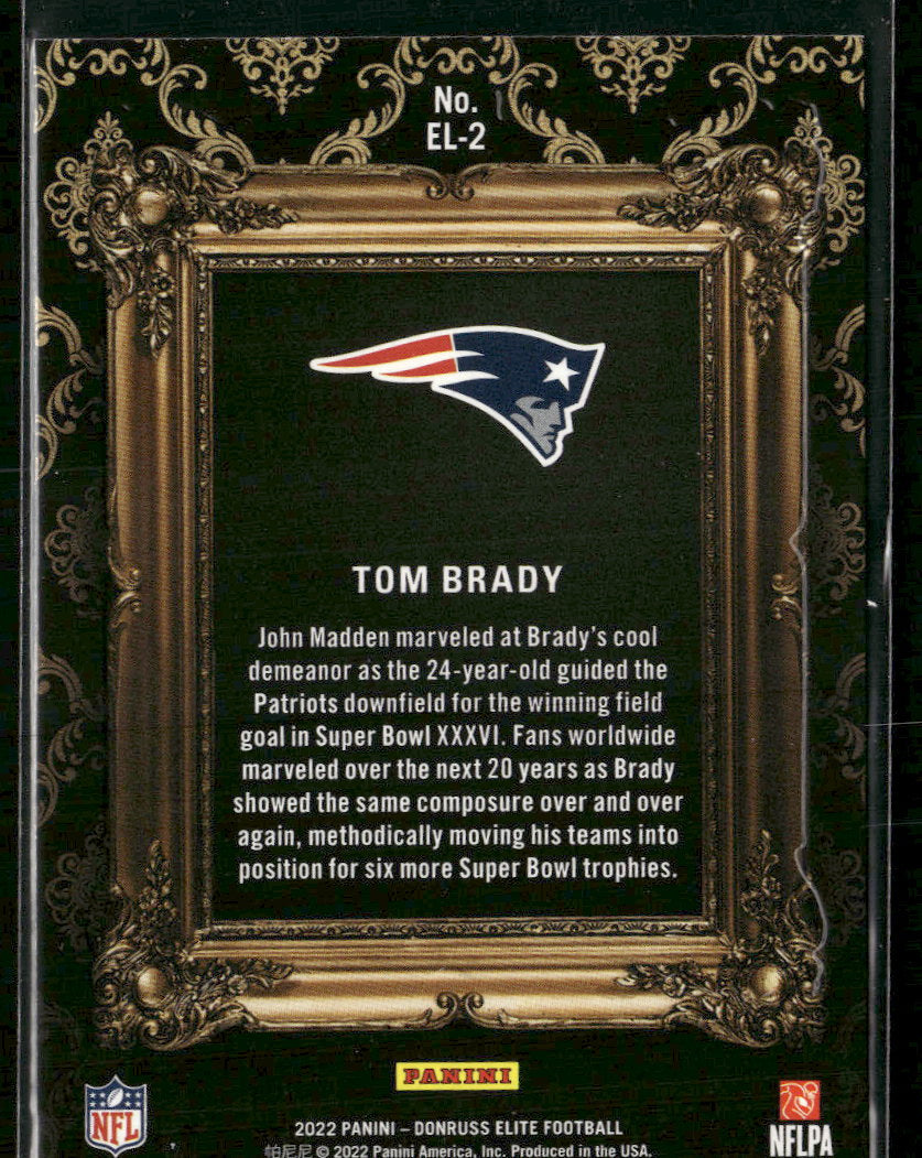 2022 Donruss Elite Elitist Tom Brady #EL-2