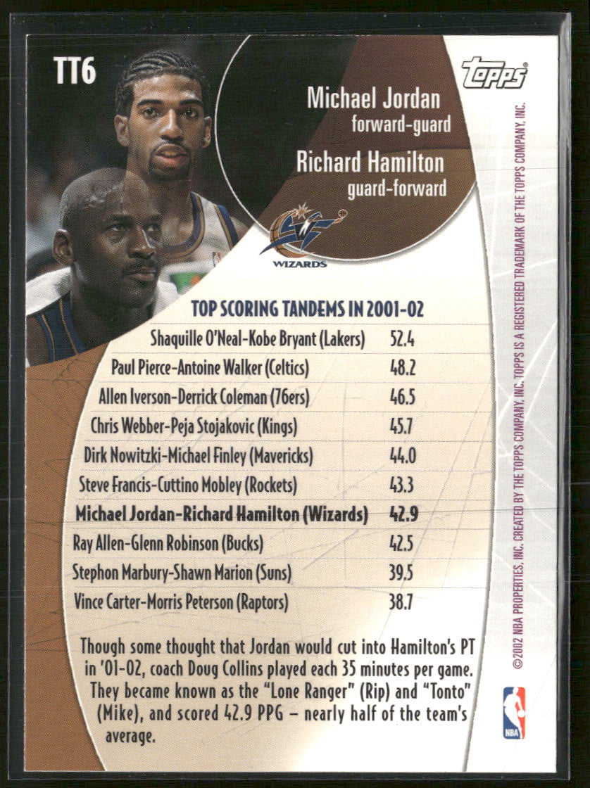 2002-03 Topps Top Tandems Michael Jordan / Richard Hamilton #TT6