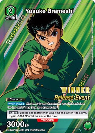 Yusuke Urameshi (Release Event Winner) (UEPR/YYH-1-036) - UE13BT Yu Yu Hakusho Ghost Files Release Event Cards Foil