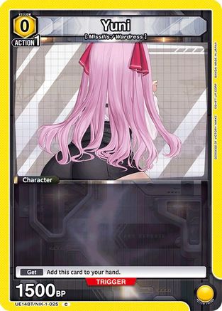 Yuni (Box Topper Foil) (UE14BT/NIK-1-025) - UE14BT GODDESS OF VICTORY NIKKE Foil