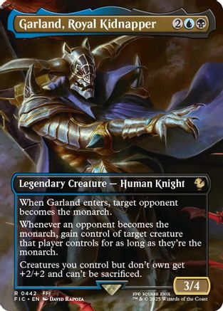 Garland, Royal Kidnapper (Borderless) (FIC-442) - Commander: FINAL FANTASY Foil