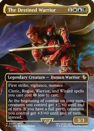 The Destined Warrior (Borderless) (FIC-443) - Commander: FINAL FANTASY - Golden Apple Comics