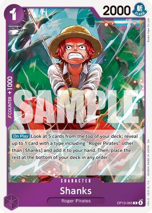 Shanks (065) (OP13-065) - Carrying On His Will Foil