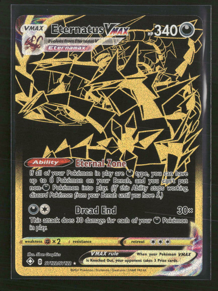 eternatus pokemon card gold Shining Fates: Shiny Vault VMAX #SV122/SV122 Pack Options:Arceus Green Caixa surpresa Raw cards are sold Cecil, Dark Knight //