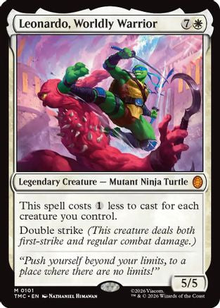 Leonardo, Worldly Warrior (TMC-101) - Commander: Teenage Mutant Ninja Turtles - Golden Apple Comics