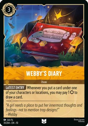 Webby's Diary (31/204) - Whispers in the Well Cold Foil