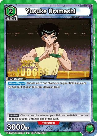 Yusuke Urameshi (036) (Judge Pack) (UEPR/YYH-1-036) - Union Arena Promotion Cards Foil