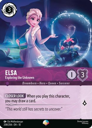 Elsa - Exploring the Unknown (Epic) (208/204) - Whispers in the Well Holofoil
