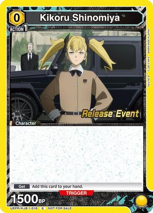 Kikoru Shinomiya (016) (UEPR/KJ8-1-016) - UE12BT Kaiju No 8 Release Event Cards
