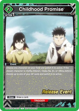 Childhood Promise (UEPR/KJ8-1-075) - UE12BT Kaiju No 8 Release Event Cards