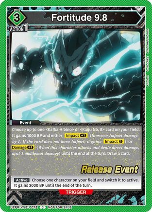 Fortitude 9.8 (UEPR/KJ8-1-078) - UE12BT Kaiju No 8 Release Event Cards