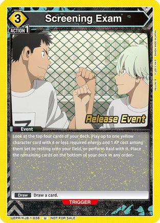 Screening Exam (UEPR/KJ8-1-038) - UE12BT Kaiju No 8 Release Event Cards