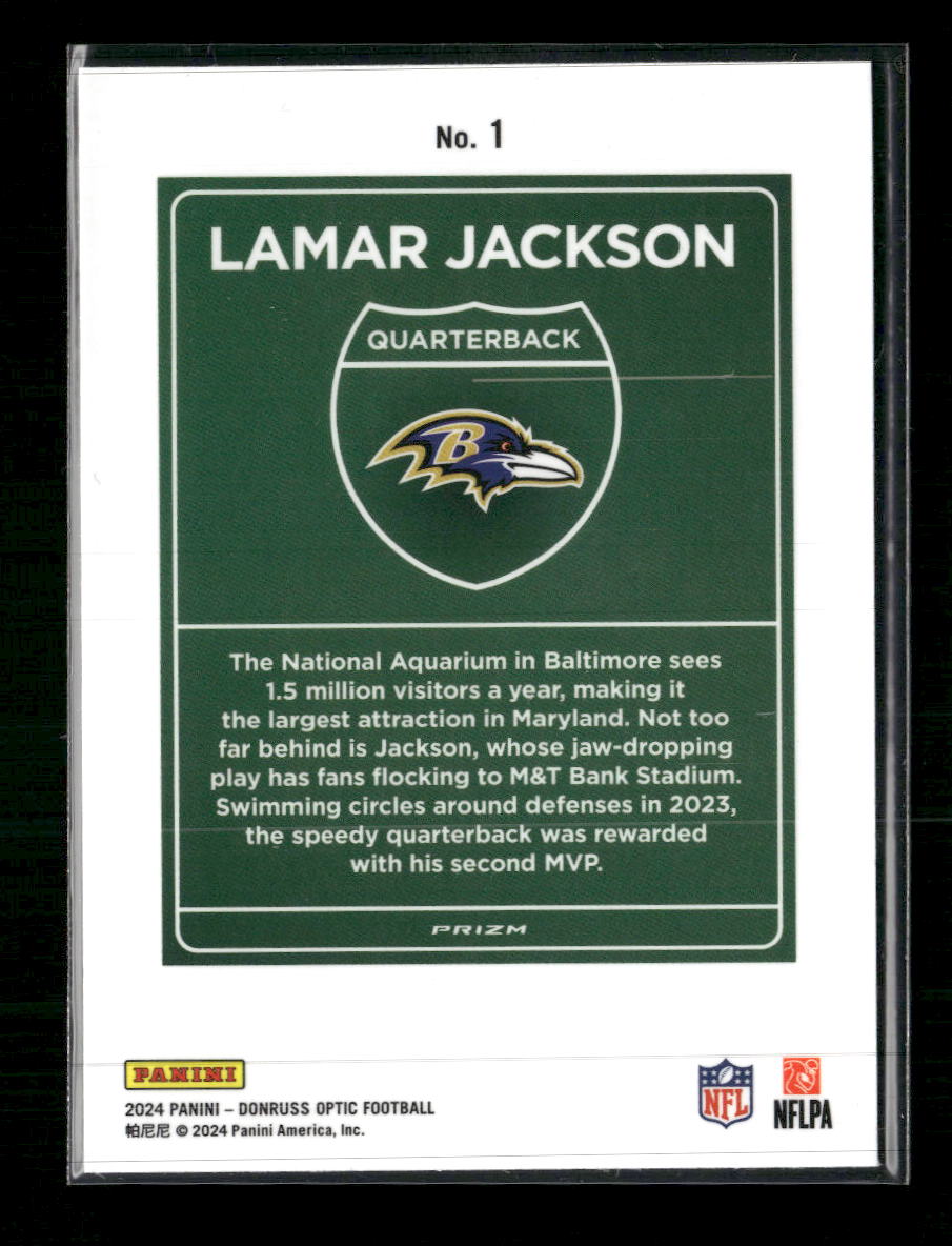 2024 Donruss Optic Downtown! Lamar Jackson #1