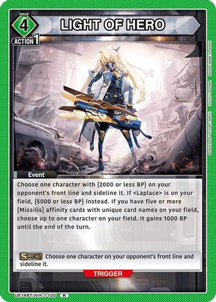 LIGHT OF HERO (UE14BT/NIK-1-100) - UE14BT GODDESS OF VICTORY NIKKE Foil