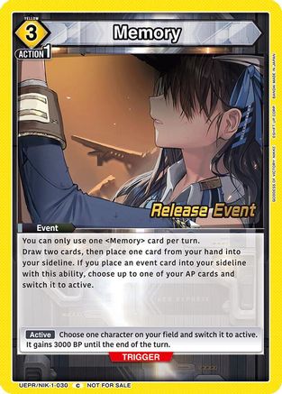Memory (UEPR/NIK-1-030) - UE14BT GODDESS OF VICTORY NIKKE Release Event Cards