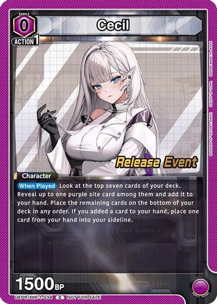 Cecil (UEPR/NIK-1-034) - UE14BT GODDESS OF VICTORY NIKKE Release Event Cards