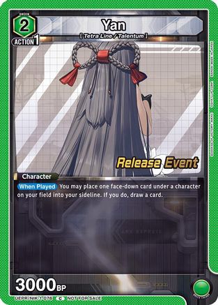 Yan (UEPR/NIK-1-076) - UE14BT GODDESS OF VICTORY NIKKE Release Event Cards