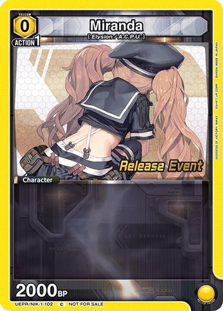 Miranda (UEPR/NIK-1-102) - UE14BT GODDESS OF VICTORY NIKKE Release Event Cards