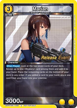 Marian (008) (UEPR/NIK-1-008) - UE14BT GODDESS OF VICTORY NIKKE Release Event Cards