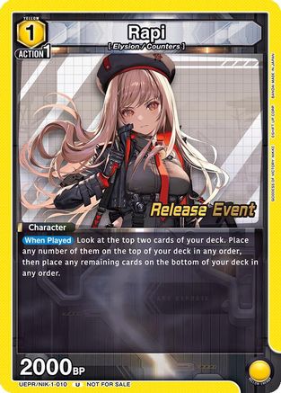 Rapi (010) (UEPR/NIK-1-010) - UE14BT GODDESS OF VICTORY NIKKE Release Event Cards