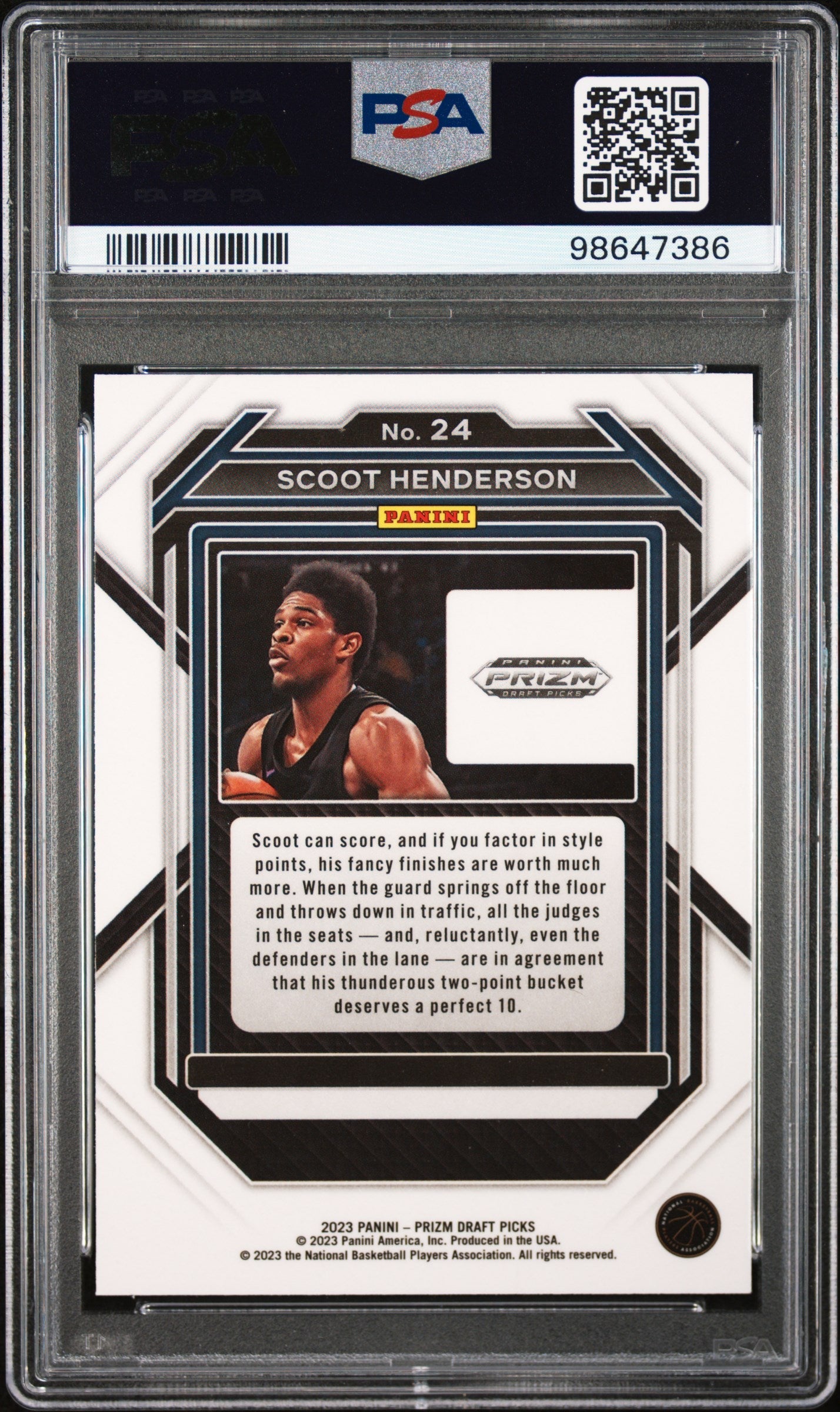 2023 Panini Prizm Draft Picks Scoot Henderson 10 PSA #24