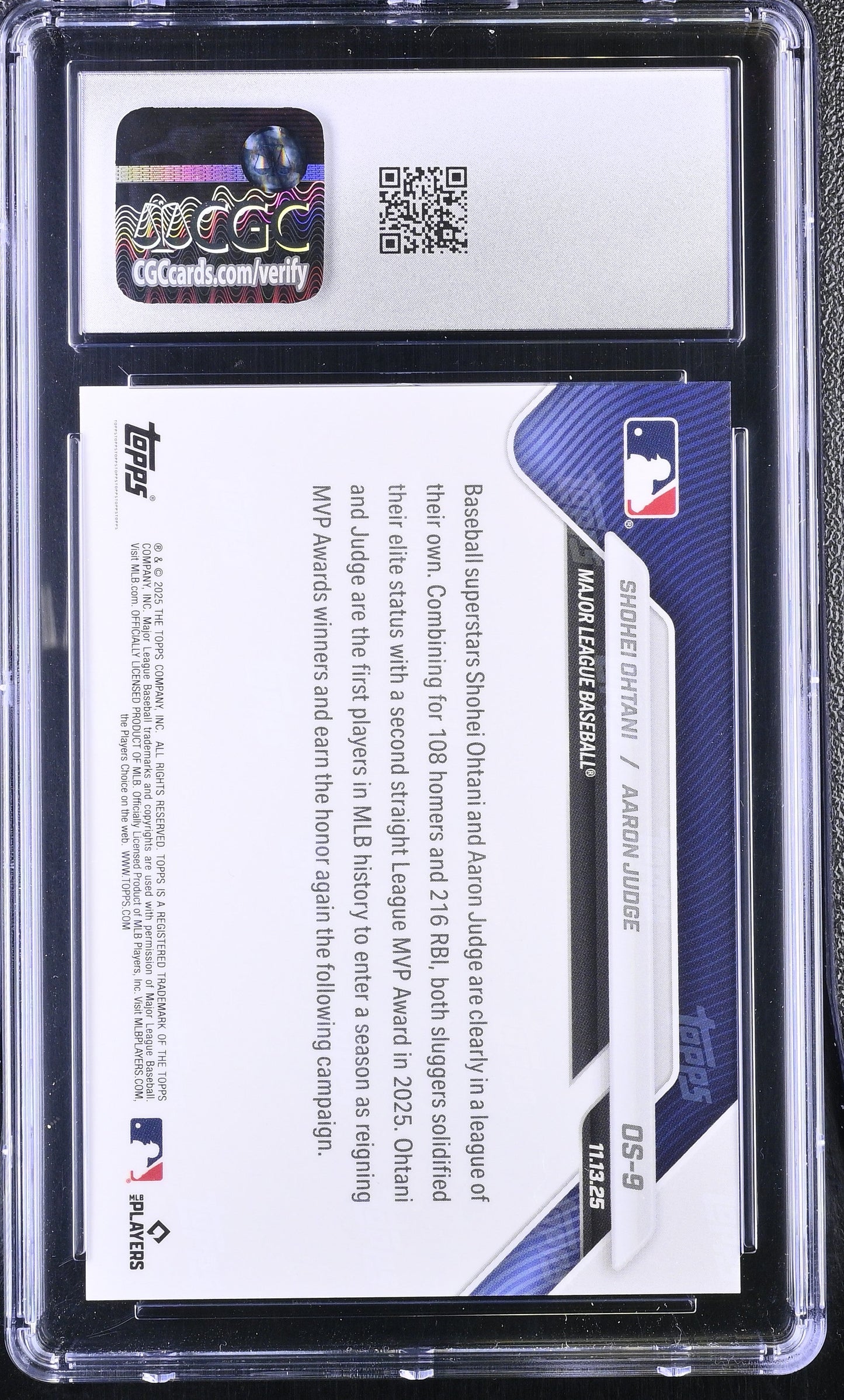 2025 Now Off-Season Ohtani/Judge 10 CGC #OS-9