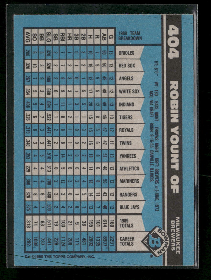 2023 Bowman Certified Autographs Issue #/49 Robin Yount #404