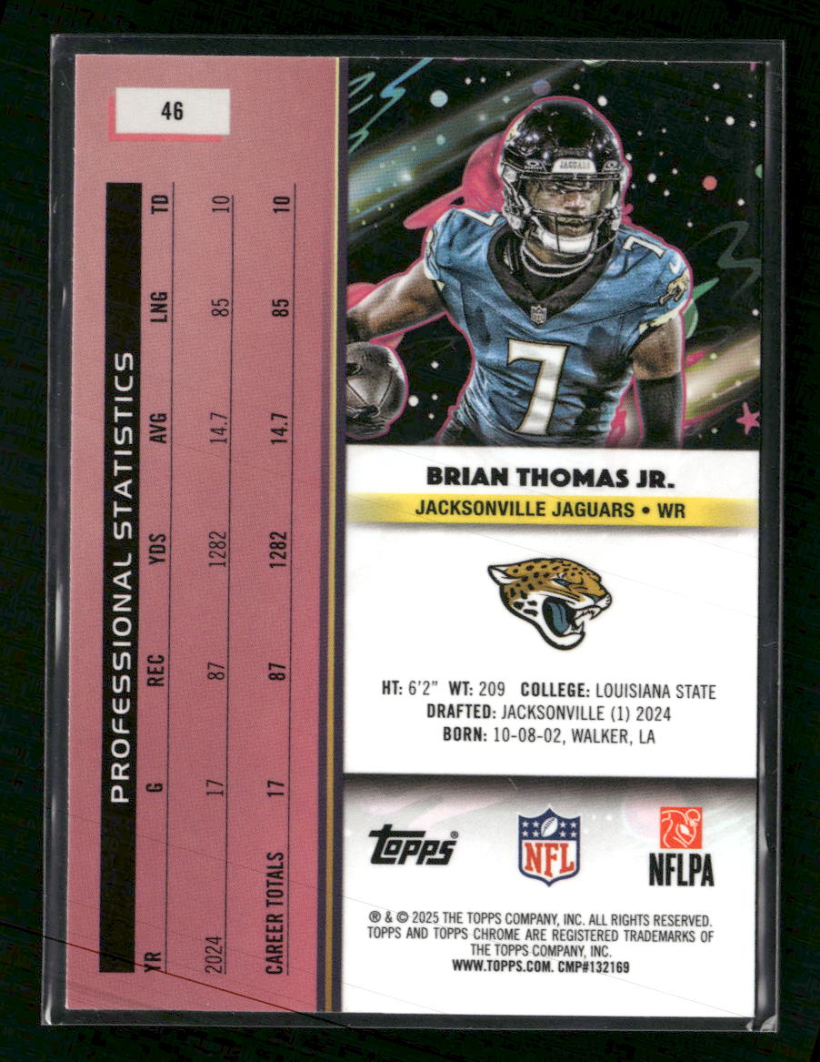 2025 Topps Chrome Cosmic Aqua Equinox Refractor Brian Thomas Jr. #/199 #46