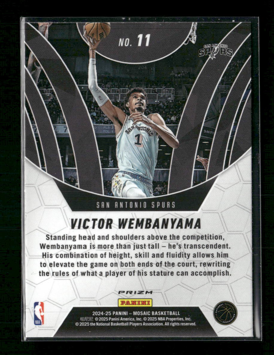 2024-25 Panini Mosaic Elevate Mosaic Green Victor Wembanyama #11