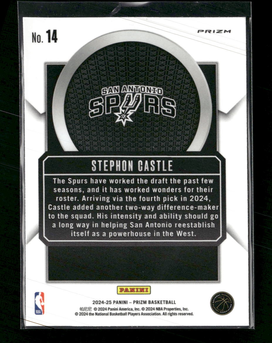 2024-25 Panini Prizm Talismen Prizms Silver Stephon Castle #14